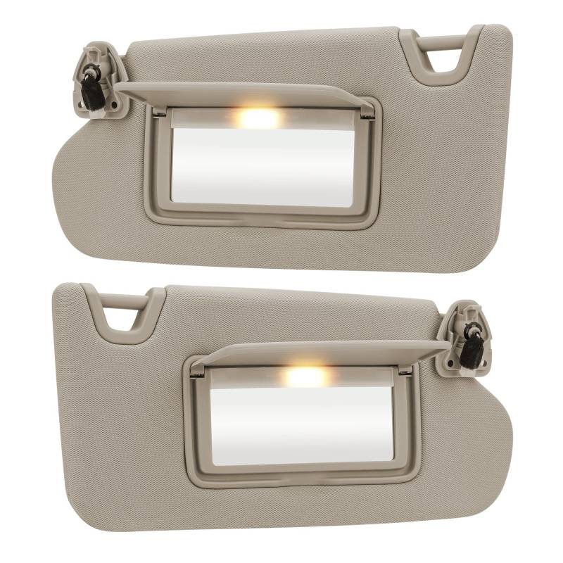 Beige Sonnenblende für Fahrer Links + Beifahrer rechts, kompatibel mit Nissan Altima 2013, 2014, 2015, 2016, 2017, 2018, ohne Sonnendach, ersetzt 96400-3TA2A & 96401-3TA2A von ILONPA