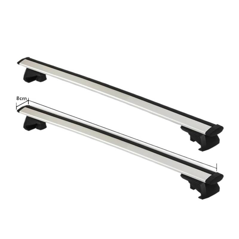 ILQNZCNM 140 cm Schwarz und Silber Autodachgepäckträger Wing Bar Universal Auto Top Arc Shaped Aluminiumlegierung Laststange Premium Aerodynamische(White 140cm -8cm) von ILQNZCNM
