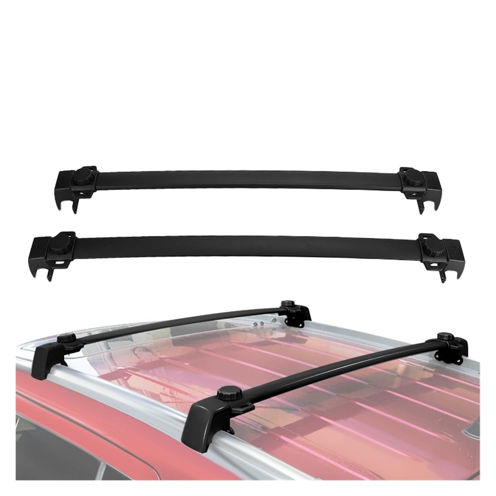 ILQNZCNM 2 stücke Schwarz Auto Dach Rack Querstangen Kompatibel for Jeep Compass 2011-2016 ILQNZCNM 2 stücke Schwarz Auto Dach Rack Querstangen Kompatibel for Jeep Compass 2011-2016 von ILQNZCNM
