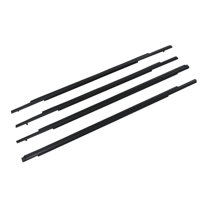 ILQNZCNM 4-teiliges Türleisten-Set for die Vorder- und Hintertür, schwarz, for Autofenster, Zierleisten, Dichtungsband aus Gummi, kompatibel mit Outlander ASX RVR von ILQNZCNM