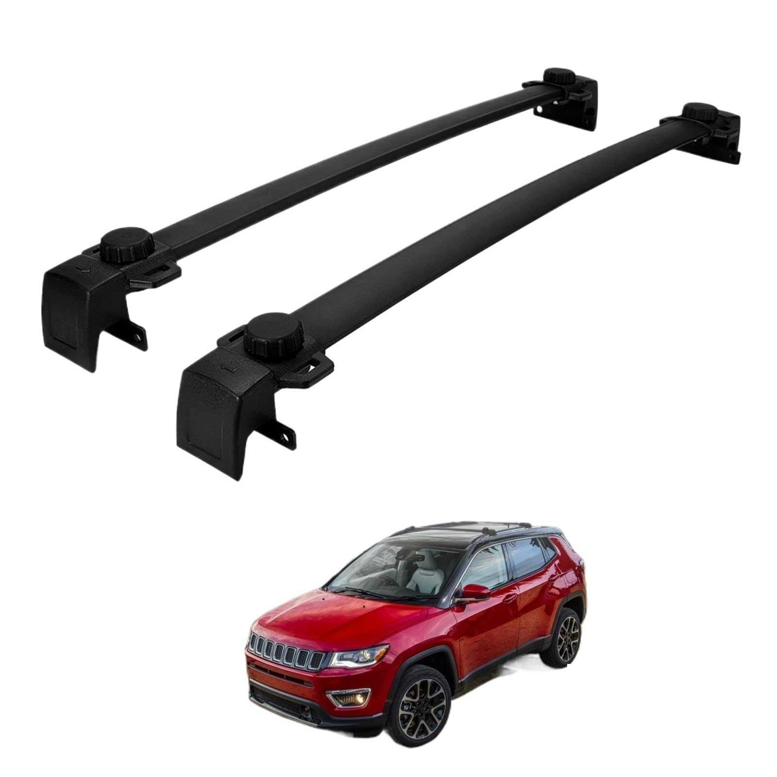 ILQNZCNM Dachträger-Querstangen, kompatibel mit Jeep Compass 2011–2022, Gepäckträger aus Aluminiumlegierung, Kajak-, Fahrrad- und Kanus-Dachträger-Querstangenhalter(for 2017-2022) von ILQNZCNM