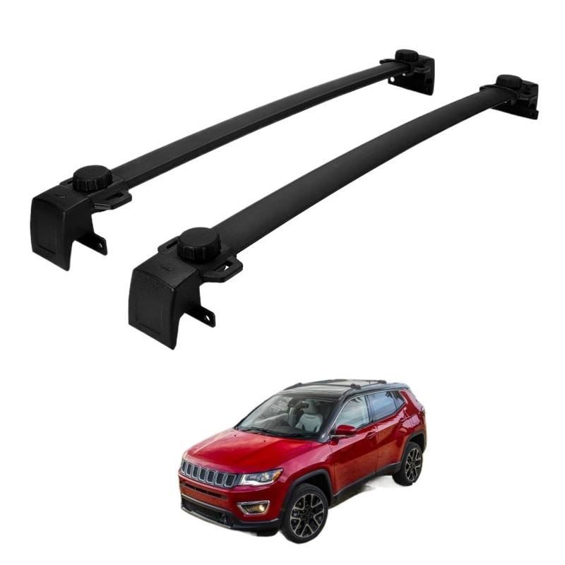 ILQNZCNM Dachträger-Querstangen, kompatibel mit Jeep Compass 2011–2022, Gepäckträger aus Aluminiumlegierung, Kajak-, Fahrrad- und Kanus-Dachträger-Querstangenhalter(for 2017-2022) von ILQNZCNM