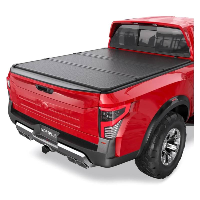 ILQNZCNM Dreifach gefaltete Harte Ladeflächenabdeckung auf dem Dach, kompatibel mit Nissan Titan 2004–2015, 3-Fach gefaltet, solide 5,5 Fuß – 67 Zoll von ILQNZCNM