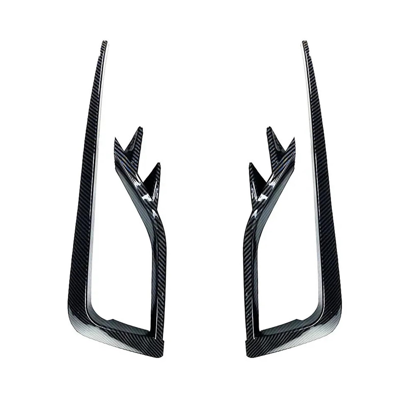 ILQNZCNM Frontstoßstange Nebelscheinwerfer Kühlergrill Abdeckung Trim Kompatibel for Golf 7,5 MK7,5 2017-2020 Wind Messer Rasiermesser Stil Canards Custom Kit Schwarz(Carbon Fible Look) von ILQNZCNM