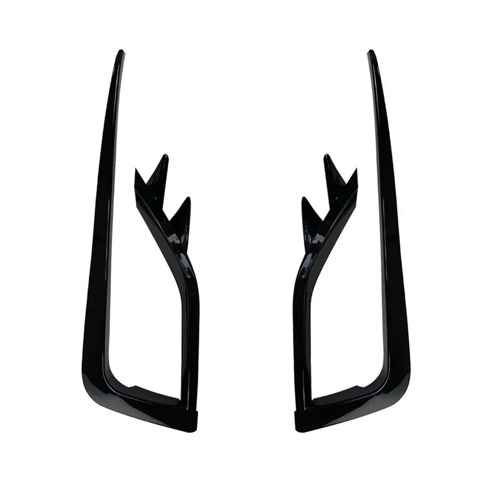 ILQNZCNM Frontstoßstange Nebelscheinwerfer Kühlergrill Abdeckung Trim Kompatibel for Golf 7,5 MK7,5 2017-2020 Wind Messer Rasiermesser Stil Canards Custom Kit Schwarz(Gloss Black) von ILQNZCNM