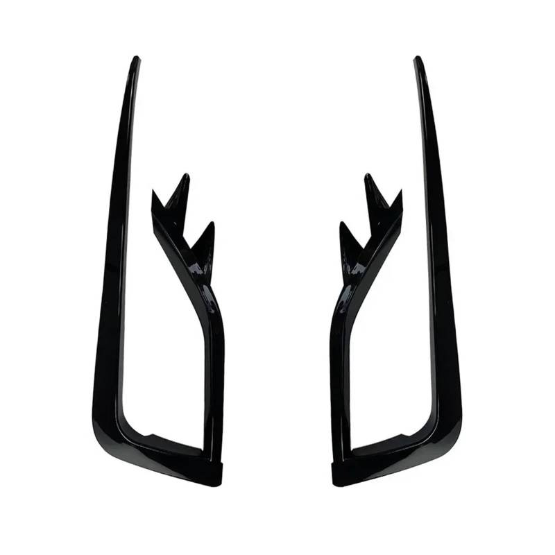 ILQNZCNM Frontstoßstange Nebelscheinwerfer Kühlergrill Abdeckung Trim Kompatibel for Golf 7,5 MK7,5 2017-2020 Wind Messer Rasiermesser Stil Canards Custom Kit Schwarz(Gloss Black) von ILQNZCNM