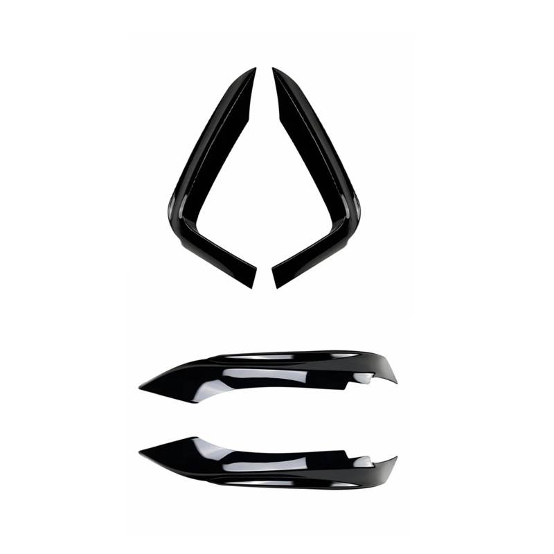 ILQNZCNM Frontstoßstange Seitensplitter Spoiler Kit Nebelscheinwerferabdeckung Kompatibel for BMW 4er F32 F33 F36 M-Sport 420i 428i 435i 440i M-Tech 2014-2020(Gloss Black A B) von ILQNZCNM