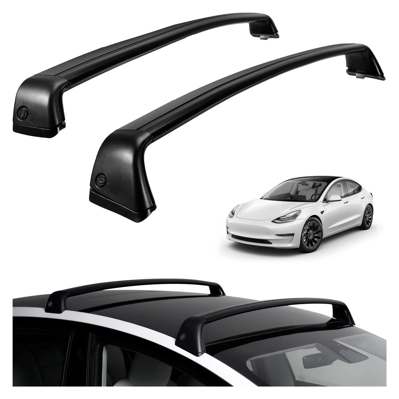 ILQNZCNM Gepäckträger-Querstangen kompatibel mit Tesla Model 3 2017–2023, Aluminium-Dachlastlager for Reisegepäckträger-Gepäckträgerhalter ILQNZCNM Gepäckträger-Querstangen kompatibel mit Tesla Model 3 2017–2023, Aluminium-Dachlastlager for Reisegepäckträger-Gepäckträgerhalter von ILQNZCNM