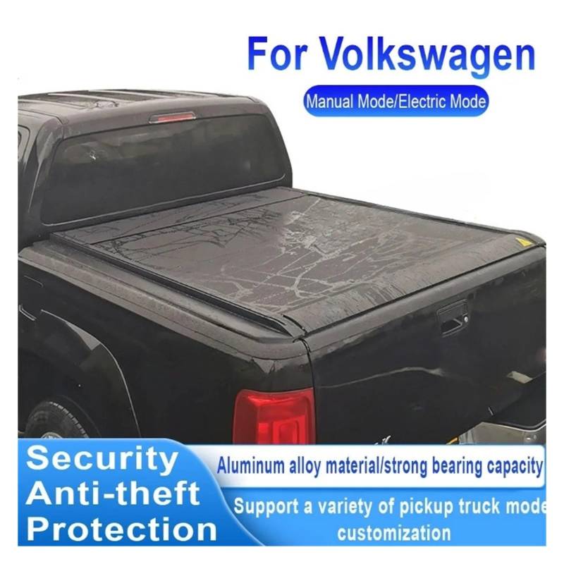 ILQNZCNM Kofferraumdeckel Kompatibel mit VW Amarok Pickup Bett Tonneau Cover Einziehbarer Rollladen Heckkastenabdeckung Kofferraumzubehör(Electric trunk) von ILQNZCNM