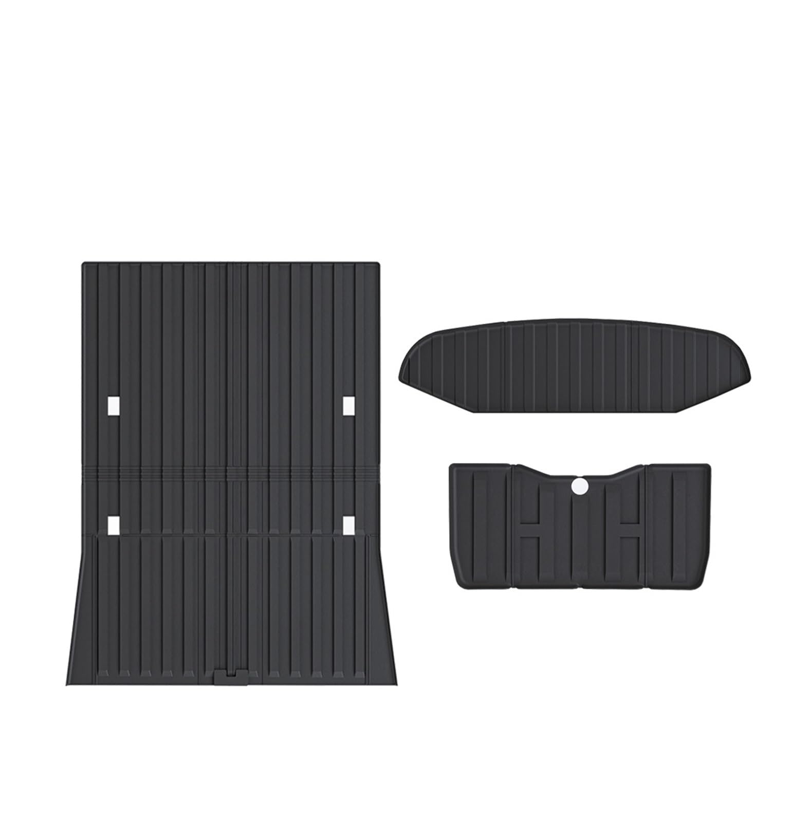 ILQNZCNM Kofferraummatte kompatibel mit Tesla Cybertruck 2024 2025, Allwetter-TPE, wasserdicht, Pickup-Ladeflächen-Einlage(3Pcs Trunk Mat) von ILQNZCNM