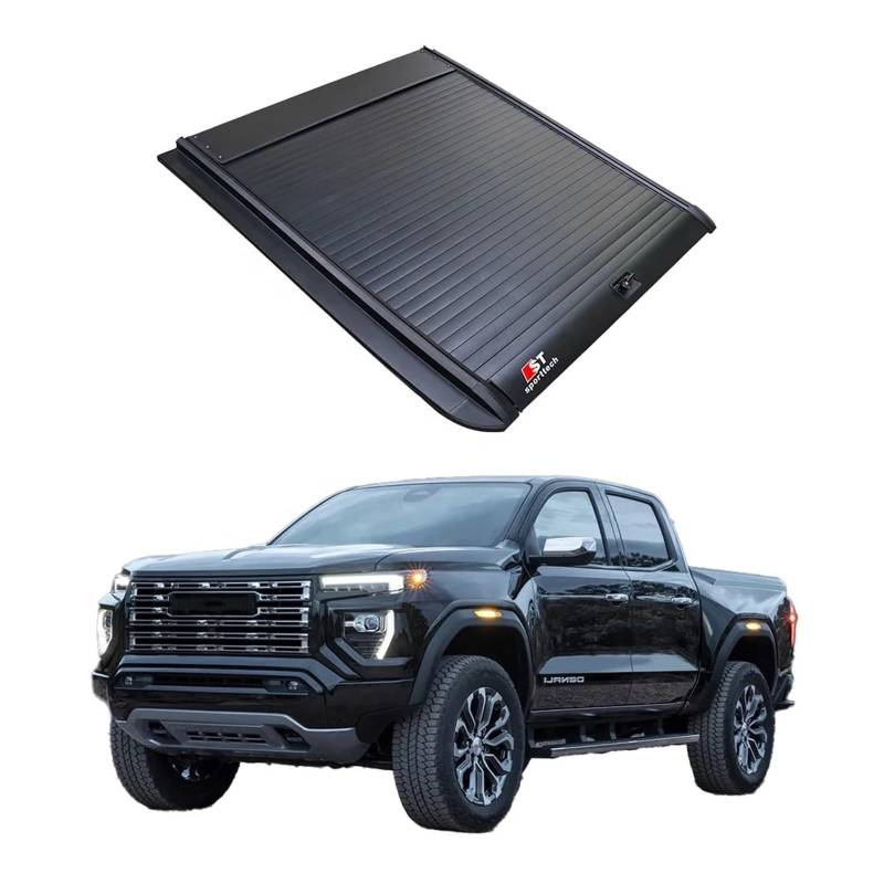 ILQNZCNM LKW-Abdichtung Pickup Hartbett Rollladen Einziehbare Pickup Truck Abdeckung Manuelle Tonneau-Abdeckungen Schwarz Kompatibel for GMC Canyon von ILQNZCNM
