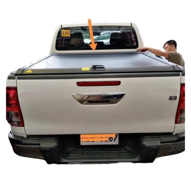 ILQNZCNM LKW-Ladeflächen-Pickup-Rollladendeckel, dynamoelektrische, einziehbare Tonneau-Abdeckung, kompatibel mit Hilux Rocco Revo Vigo Gun125 Hiace Conquest von ILQNZCNM