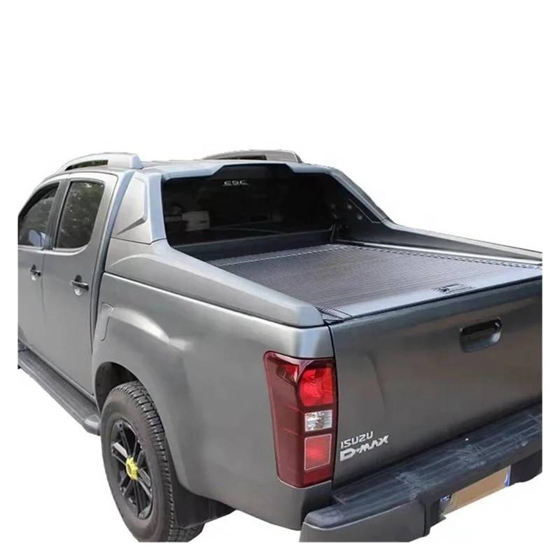 ILQNZCNM Ladeflächenabdeckung, dreifach gefaltete Ladeflächenabdeckung, kompatibel mit Isuzu, kompatibel mit Dmax L200 L300, Aluminium, hart, einziehbar, manuell von ILQNZCNM
