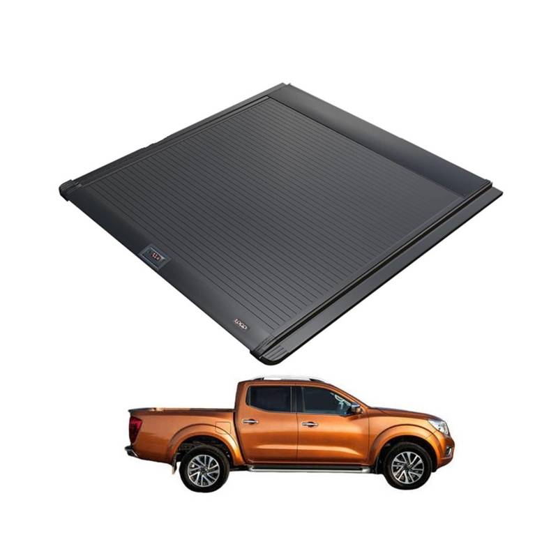 ILQNZCNM Ladeflächenabdeckung for hinten, kompatibel mit Nissan Navara 2015+ 4x4, Beste Pickup-Ladefläche, Flache Abdeckung, weiche Ladeflächenabdeckung, Rollladen von ILQNZCNM