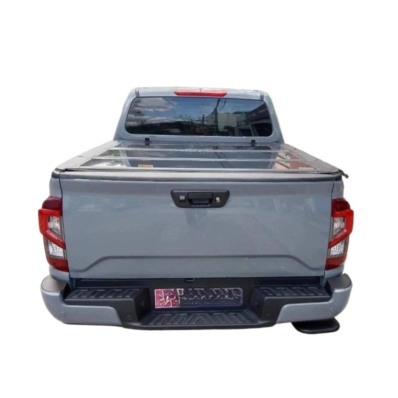 ILQNZCNM Pickup Tri-fold Abdeckung Kompatibel for Nissan Navara NP300 Frontier Aluminium Stamm Dach Harte Deckel LKW Bett Schutz Zubehör von ILQNZCNM