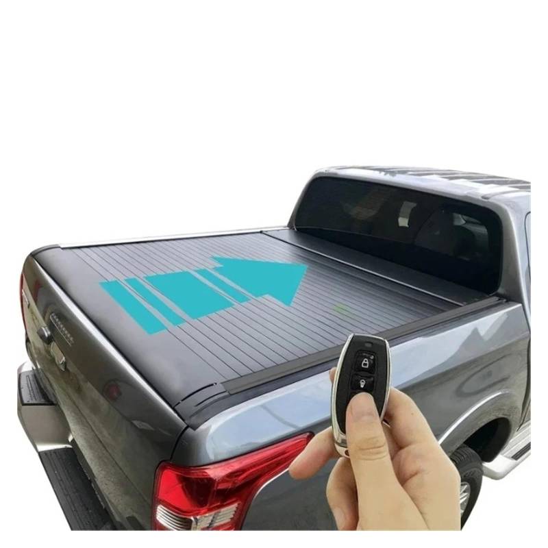 ILQNZCNM Pickup-Zubehör, Aluminium-Ladeflächenabdeckung, Tonneau-Abdeckung, Dynamoelektrischer Rollladen, kompatibel mit Ranger T6 T7 T8 F150 von ILQNZCNM