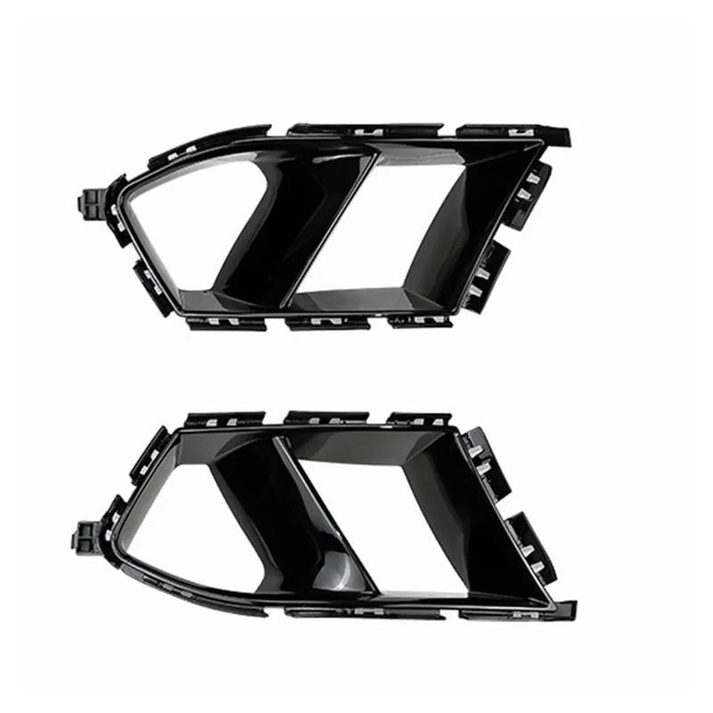 ILQNZCNM Seitliche Lüftungsschlitzabdeckung for die vordere Stoßstange, Auto-Nebelabdeckung, dekorativ, kompatibel mit BMW G80 M3 G82 G83 M4 2021–2024, Karbonfaser-Optik, glänzend schwarz(Glossy black von ILQNZCNM