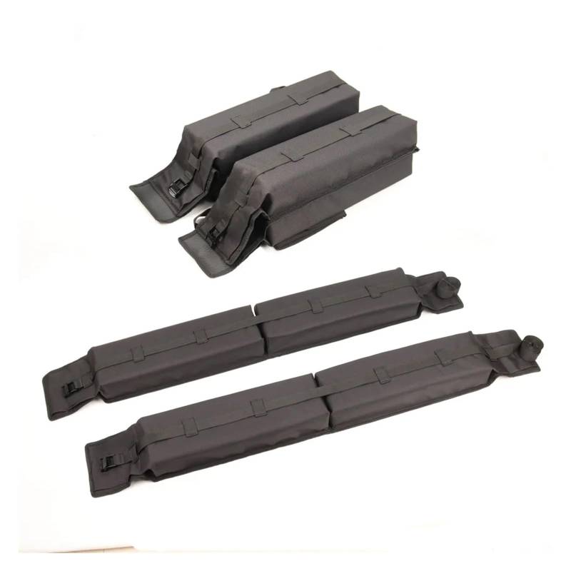 ILQNZCNM Universal-Dachgepäckträger, faltbar, tragbar, Oxford- und PVC-Dachgepäckträger for den Außenbereich, Campingzubehör(Black) von ILQNZCNM