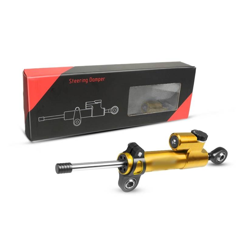 Linear Umgekehrte Stabilisieren Dämpfer Für CB600F Für CB 600F Für Hornet 1998 1999 2000 2001 2002 2003 2004 2005 2006 Motorrad Lenkung Stabilisieren Dämpfer Halterung Montieren CNC(Black-Gold) von IMAWUHM