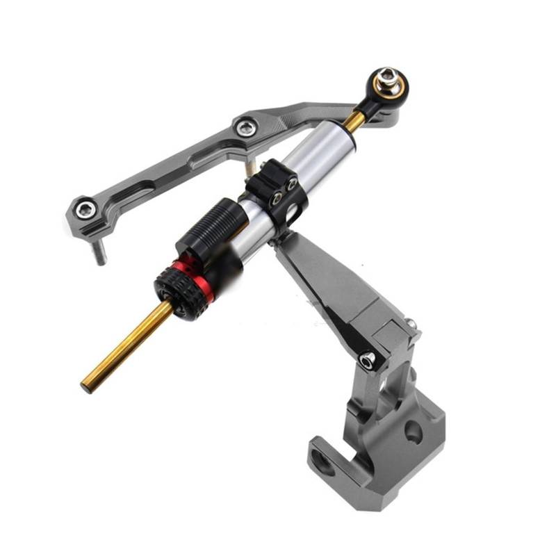 Linear Umgekehrte Stabilisieren Dämpfer Für Für MT-09 Für Tracer 900 Für Tracer 900GT Einstellbare Stabilisator Lenkung Dämpfer Mit Halterung CNC Zubehör(Titanium 1 Set) von IMAWUHM