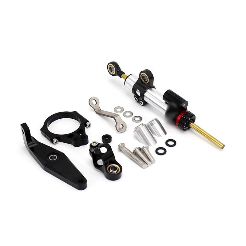 Linear Umgekehrte Stabilisieren Dämpfer Für Für XSR900 Für XSR 900 Für Xsr900 2022 2023 Motorrad Carbon Lenkung Dämpfer Stabilisator Dämpfer Halterung Unterstützung Kit(Set 5) von IMAWUHM