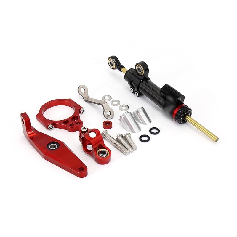 Linear Umgekehrte Stabilisieren Dämpfer Für Für XSR900 Für XSR 900 Für Xsr900 2022 2023 Motorrad Carbon Lenkung Dämpfer Stabilisator Dämpfer Halterung Unterstützung Kit(Set 6) von IMAWUHM