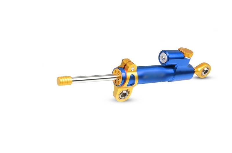 Linear Umgekehrte Stabilisieren Dämpfer Für GROM MSX125 Für MSX 125 2014 2015 2016 2017 2018 2019 Motorrad CNC Einstellbare Lenkung Dämpfer Stabilisator Universal(Gold-Blue) von IMAWUHM