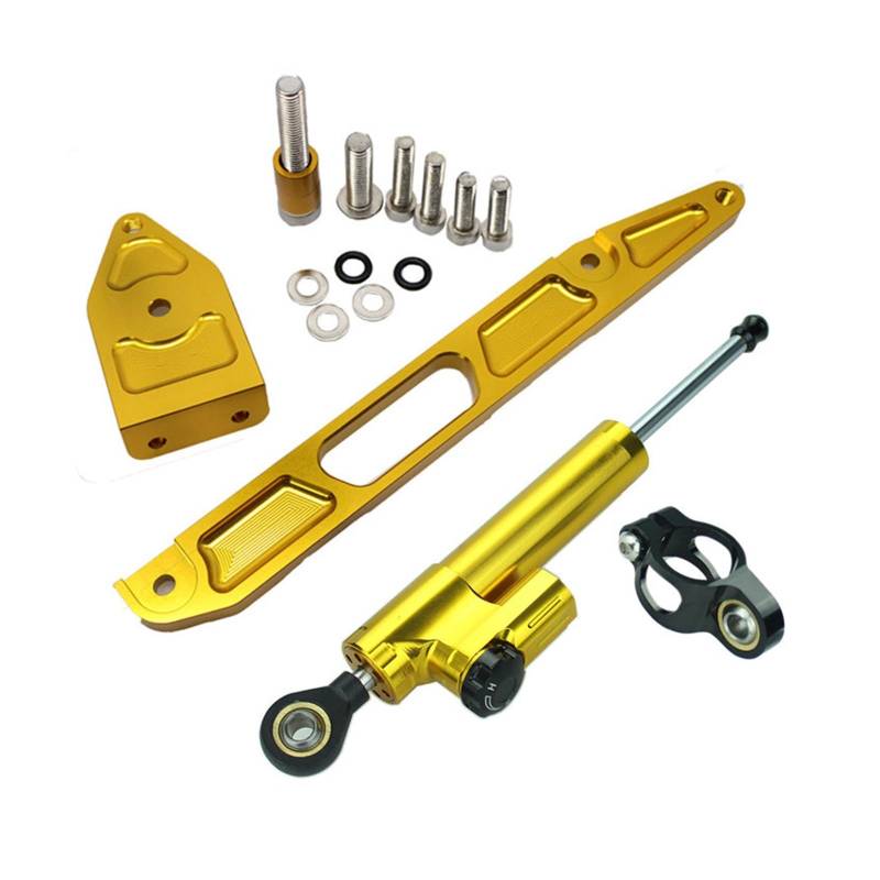 Linear Umgekehrte Stabilisieren Dämpfer Für XJR1300 1998-2015 2014 Motorrad Aluminium Lenkung Stabilisator Dämpfer Halterung Montage Kit Für XJR 1300 2003 2004 2005(Damper n Bracket F) von IMAWUHM