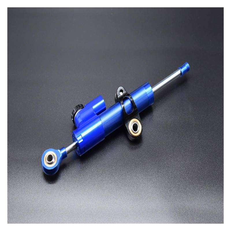 Linear Umgekehrte Stabilisieren Dämpfer Motorrad Lang Kurz CNC Richtung Dämpfer Stabilisator Bar Lenker Balancer Für Fahrrad Motorrad Zubehör Universal(Blue Short) von IMAWUHM