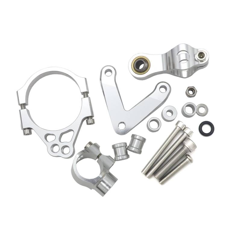 Linear Umgekehrte Stabilisieren Dämpfer Motorrad Lenkungsdämpfer Stabilisator Halterung Mount Kit Unterstützung Für Ducati 848 1098 1198 2008-2012 2009 2010 2011 Aluminium(Silber) von IMAWUHM