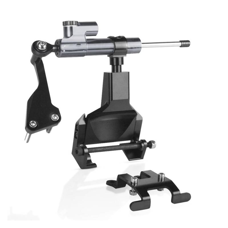 Linear Umgekehrte Stabilisieren Dämpfer Neue CNC Motorrad Lenkung Stabilisieren Dämpfer Halterung Halterung Für Für MT-07 Für MT07 FZ07 FZ-07 2016 2017 2018 Zubehör(Balck-Gray-Black) von IMAWUHM