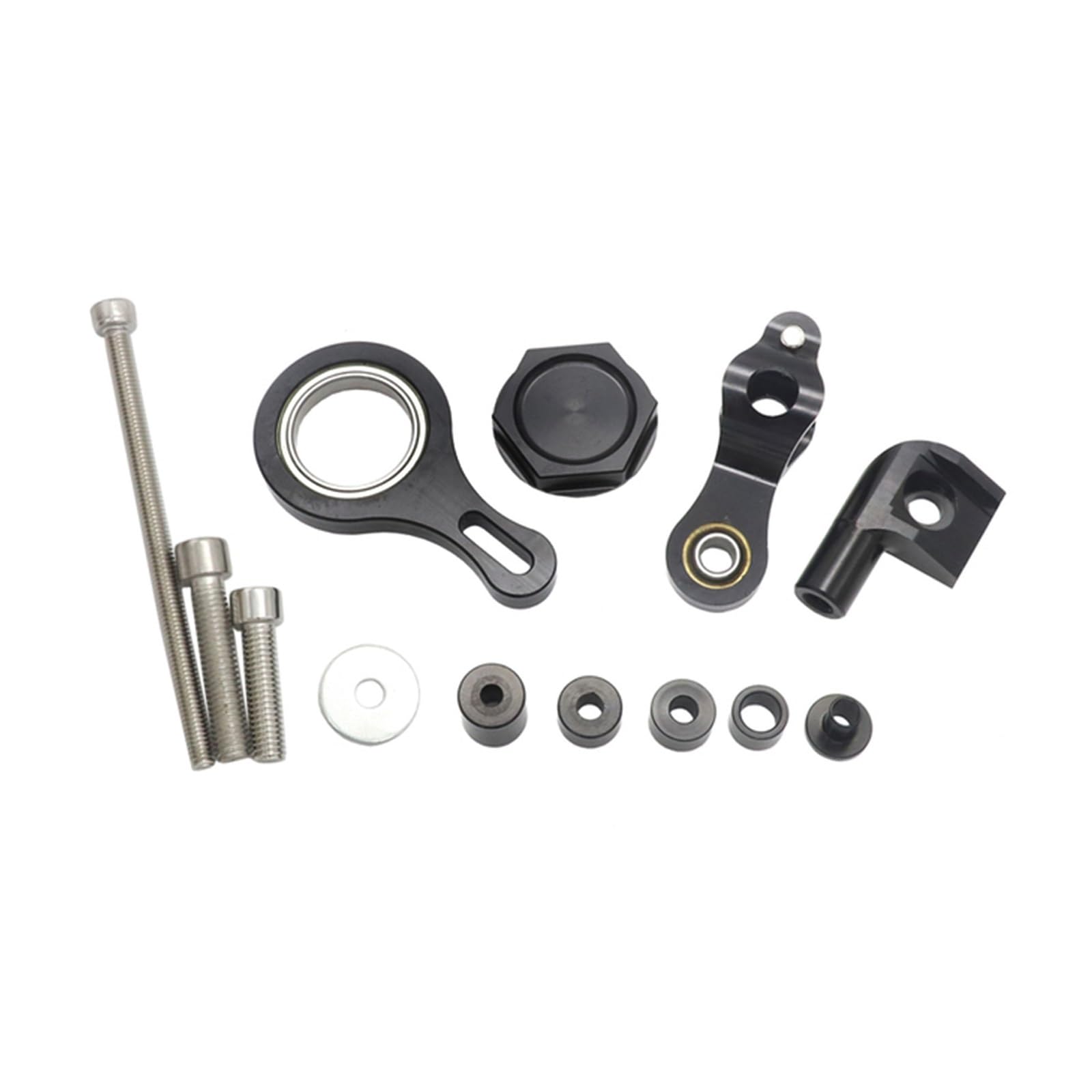 Linear Umgekehrte Stabilisieren Dämpfer Neue Motorrad Lenkung Dämpfer Halterung Stabilisator Linear Mount Unterstützung Kit Für Für YZF R6 Für YZFR6 2006-2014 2015 2016(Schwarz) von IMAWUHM