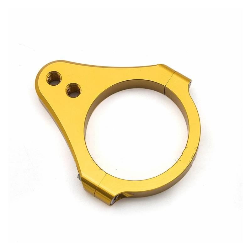 Linear Umgekehrte Stabilisieren Dämpfer Universal Motorrad Racing Motorrad Straße ATV Elektrische Roller 31-54mm Lenkung Dämpfer Halterung Gabel Clamp Unterstützung Halter(Gold 54mm) von IMAWUHM