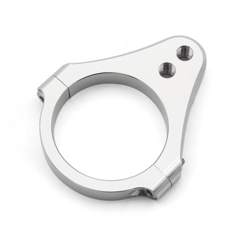 Linear Umgekehrte Stabilisieren Dämpfer Universal Motorrad Racing Motorrad Straße ATV Elektrische Roller 31-54mm Lenkung Dämpfer Halterung Gabel Clamp Unterstützung Halter(Silver 52mm) von IMAWUHM