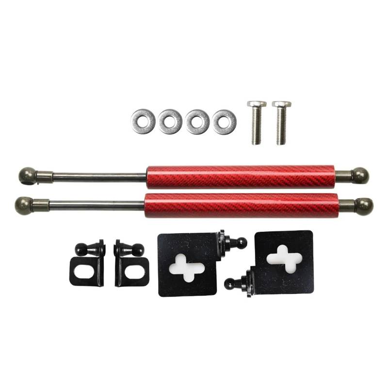 Motorhaubendämpfer 2X Für Nissan Für Silvia S15 200SX SR20DET 1999-2002 Front Hood Bonnet Ändern Gas Streben Lift Unterstützung Schock Dämpfer Carbon Faser Motorhauben Gasfeder(Red Carbon Fiber) von IMAWUHM