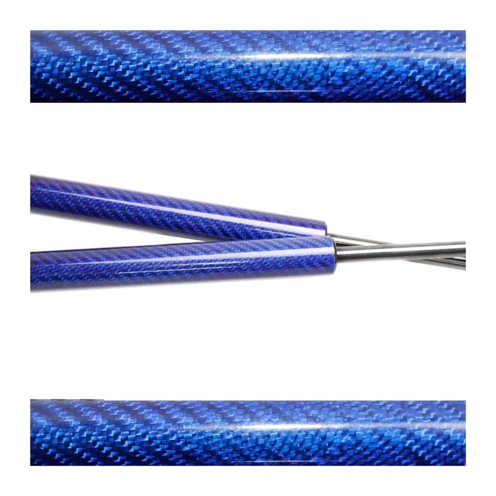 Motorhaubendämpfer Für Civic Mk5 EG EH EJ 1991-1995 Ändern Gas Streben Shock Lift Unterstützt Prop Stange Säule Front Haube Motorhaube Dämpfer Motorhauben Gasfeder(Blue Carbon Fiber) von IMAWUHM