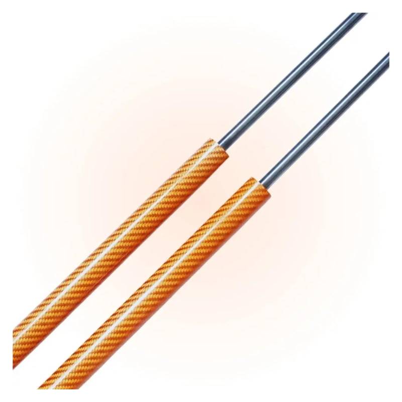 Motorhaubendämpfer Für Nissan Für Qashqai J10 2006-2013 Haubenstreben Fronthaube Modifizieren Gasfedern Stoßdämpfer Hubstützen Dämpfer Motorhauben Gasfeder(Orange Carbon Fiber) von IMAWUHM