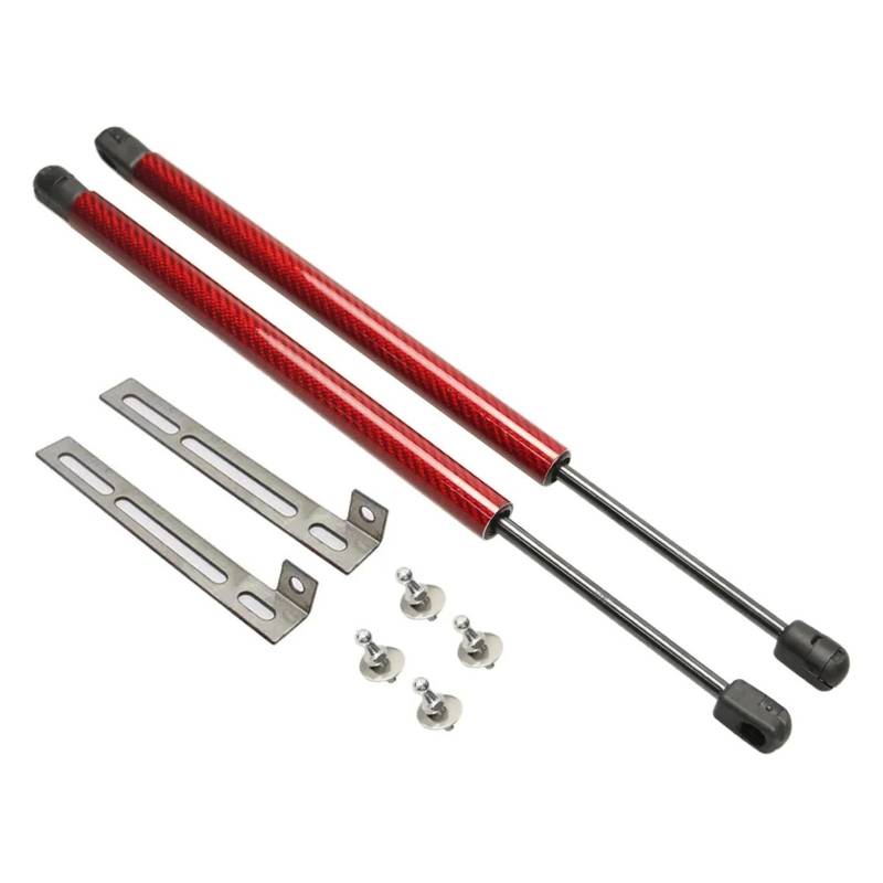 Motorhaubendämpfer Für SEAT Für Leon MK3 2012-2020 Ändern Gas Streben Lift Unterstützung Stoßdämpfer Zubehör Absorber Vorderen Motorhaube Haube Motorhauben Gasfeder(Red Carbon Fiber) von IMAWUHM