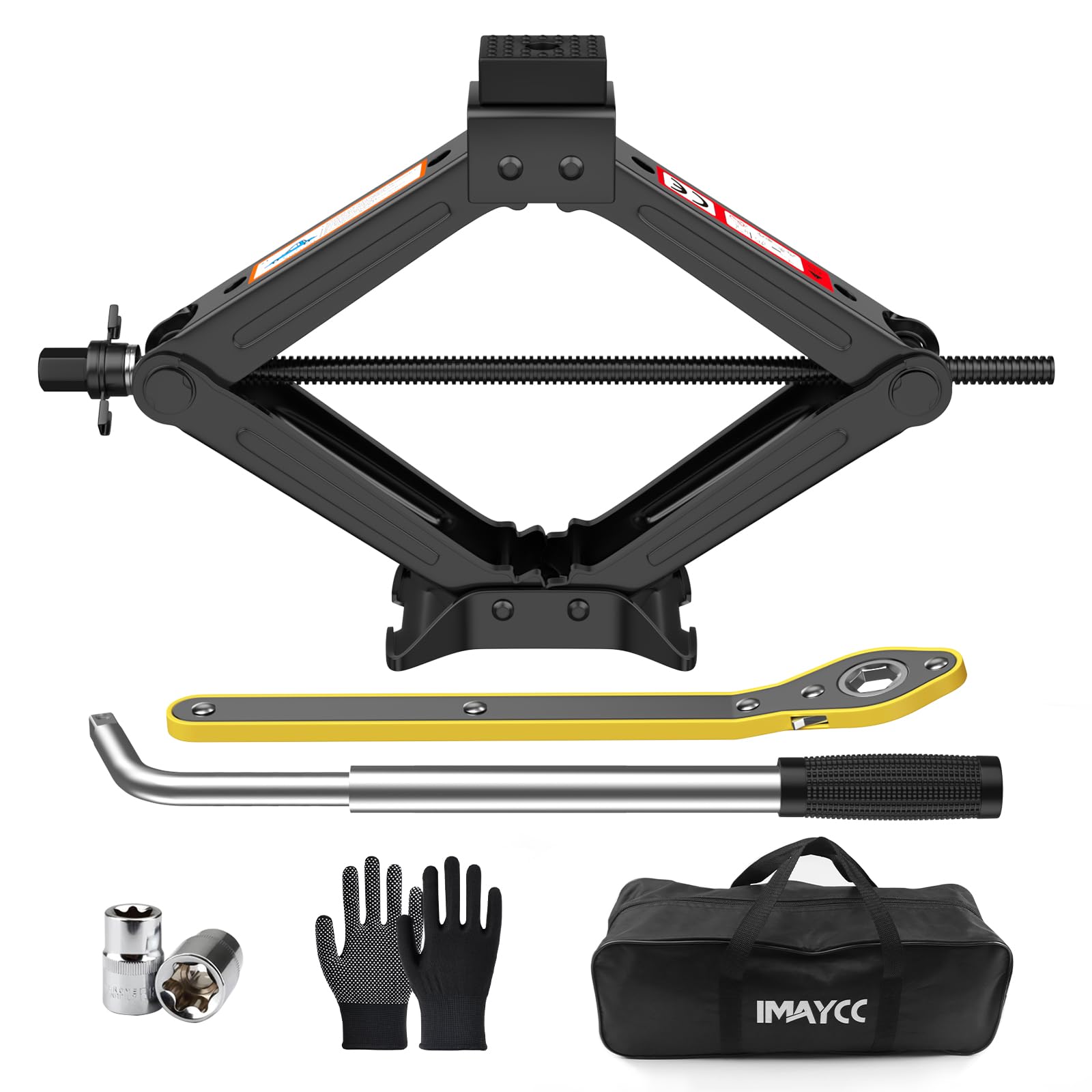 IMAYCC Wagenheber 2T, 2000kg Universelle Scherenwagenheber für Auto, Tragbarer Wagenheber mit Radmutternschlüssel, Auto-Notfallset fürAuto SUV MPV, Ideal für Wartung und Reparatur IMAYCC Wagenheber 2T, 2000kg Universelle Scherenwagenheber für Auto, Tragbarer Wagenheber mit Radmutternschlüssel, Auto-Notfallset fürAuto SUV MPV, Ideal für Wartung und Reparatur von IMAYCC