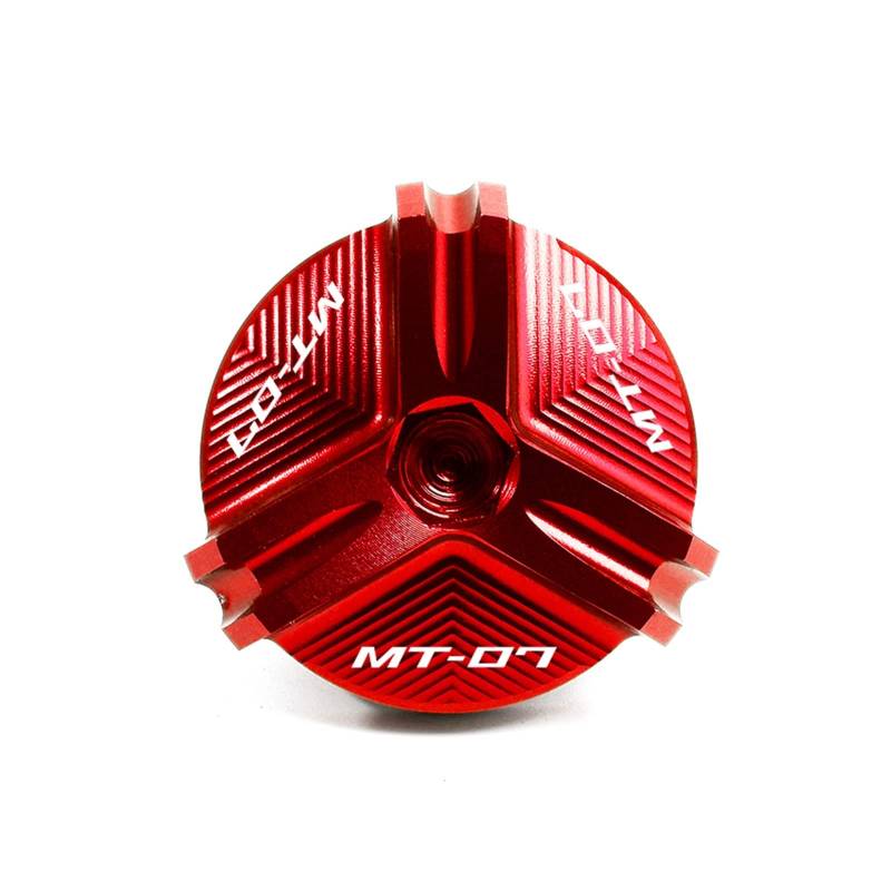 Für MT07 MT 07 MT-07 FZ07 2014-2022 2021 Motorrad Vorne Hinten Bremsflüssigkeitsbehälterdeckel Öleinfülldeckel (Color : Rot, Size : A) von IMESUN
