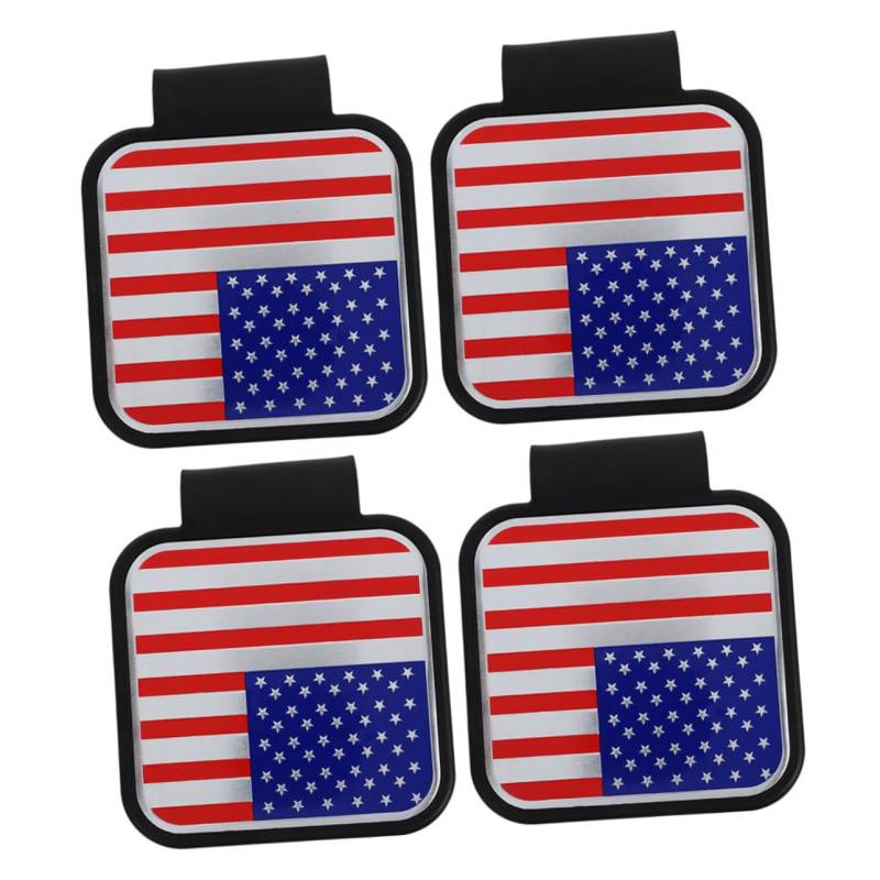 IMIKEYA 4Stücke Anhängerkupplungsabdeckung Universelle Passform Zum Schutz Schmutz Einfache Montage Für Häufige Anhängernutzung Amerika Flaggen Design von IMIKEYA
