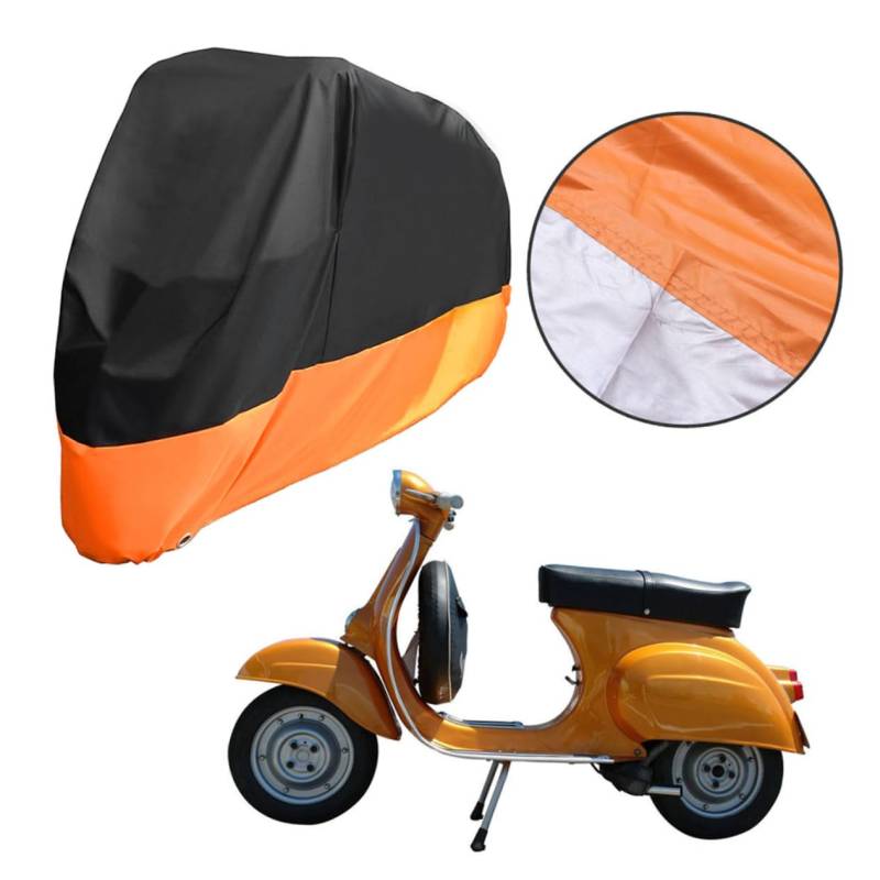 IMIKEYA Regenfisch -sonnenschutzautoabdeckung Motorrad Roller Regenschutz Roller Regenabdeckung Zum Fahren -schutzhülle Rollerabdeckung Wasserdicht Rollerabdeckungen Orange von IMIKEYA