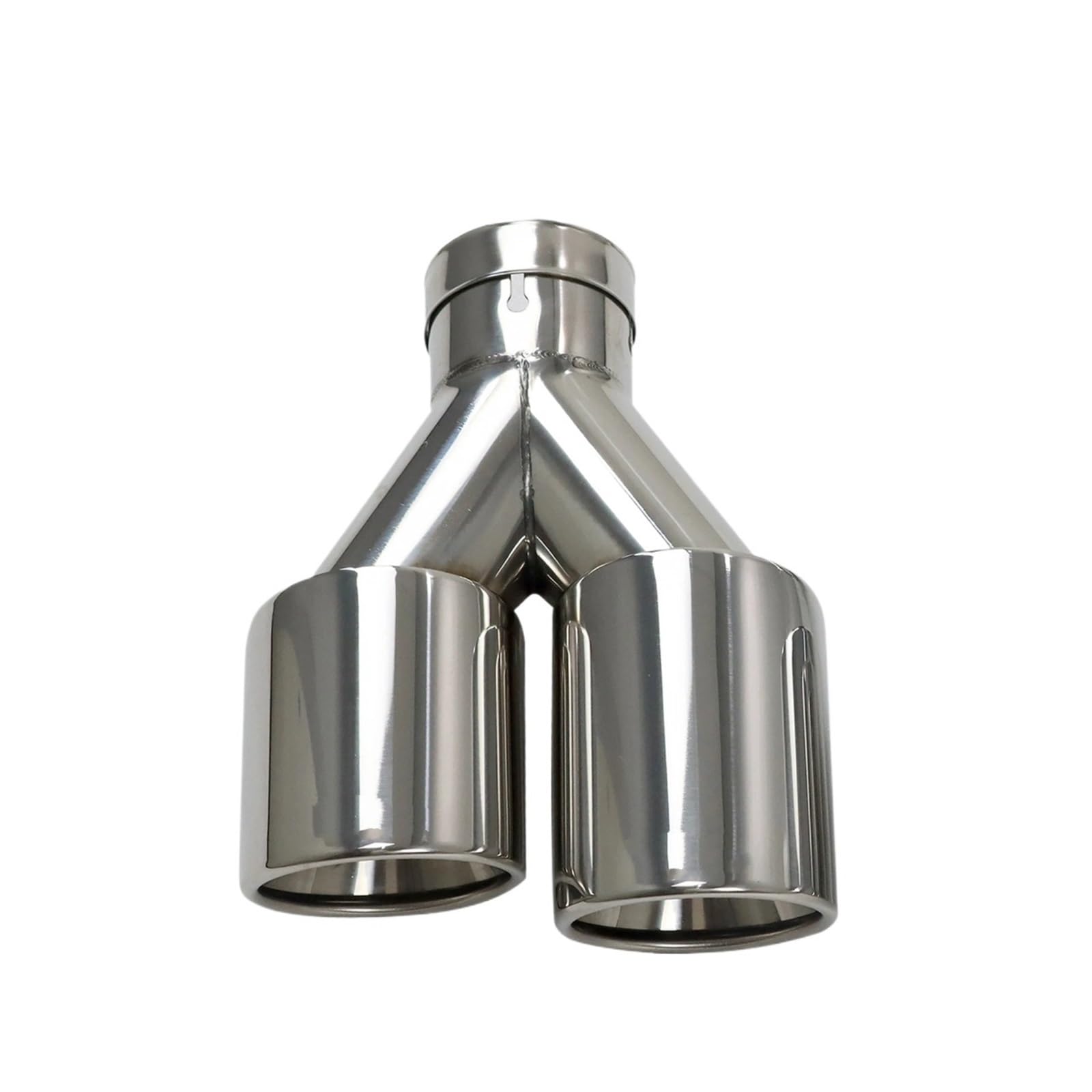 Endrohr Auspuff Racing Dual Car Modification Edelstahl Universal Automobile Auspuffrohr Schalldämpfer Doppelte Auspuffspitzen Schalldämpferblende(Left In63-Out 89mm) von IMMLSX