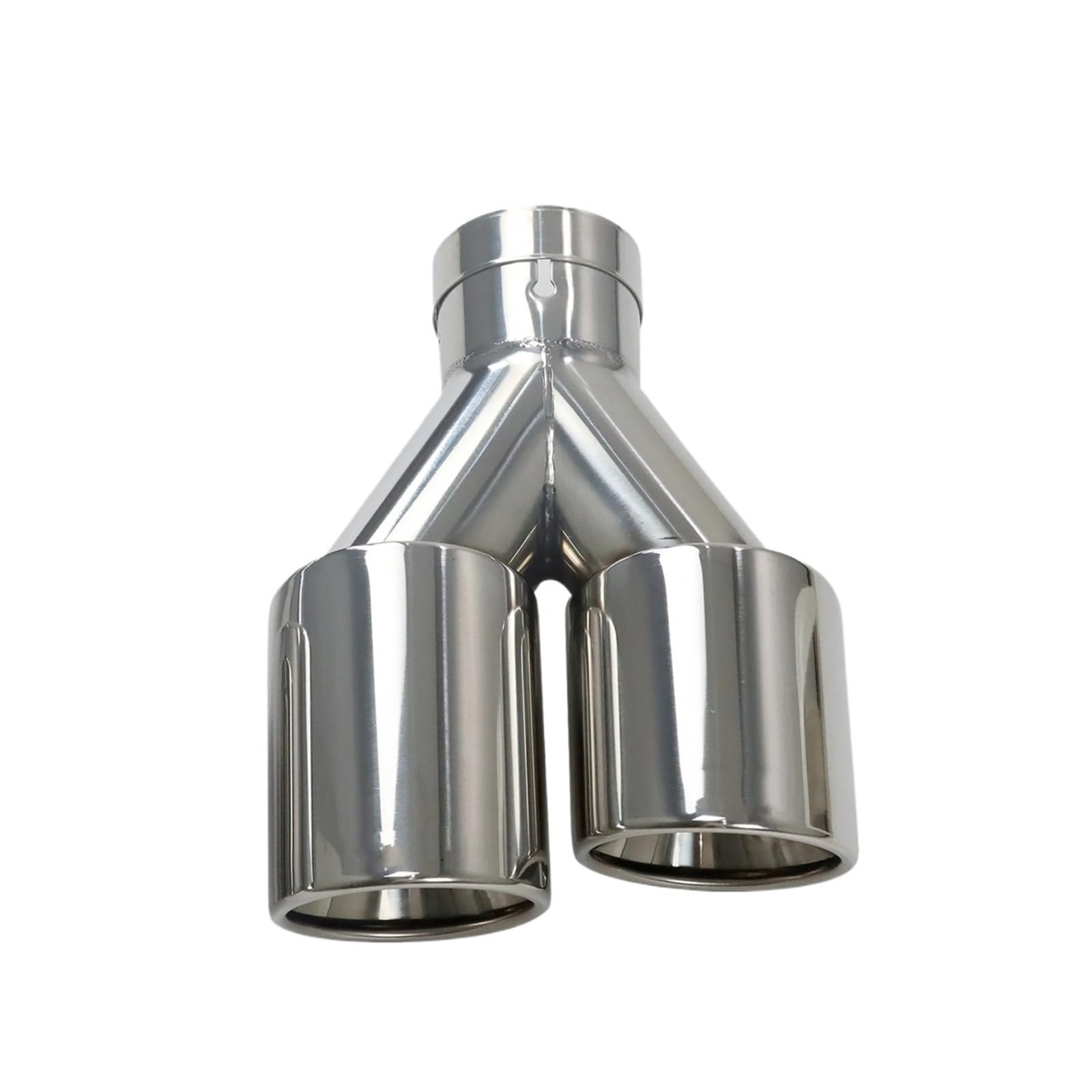 Endrohr Auspuff Racing Dual Car Modification Edelstahl Universal Automobile Auspuffrohr Schalldämpfer Doppelte Auspuffspitzen Schalldämpferblende(Right In63-Out 89mm) von IMMLSX