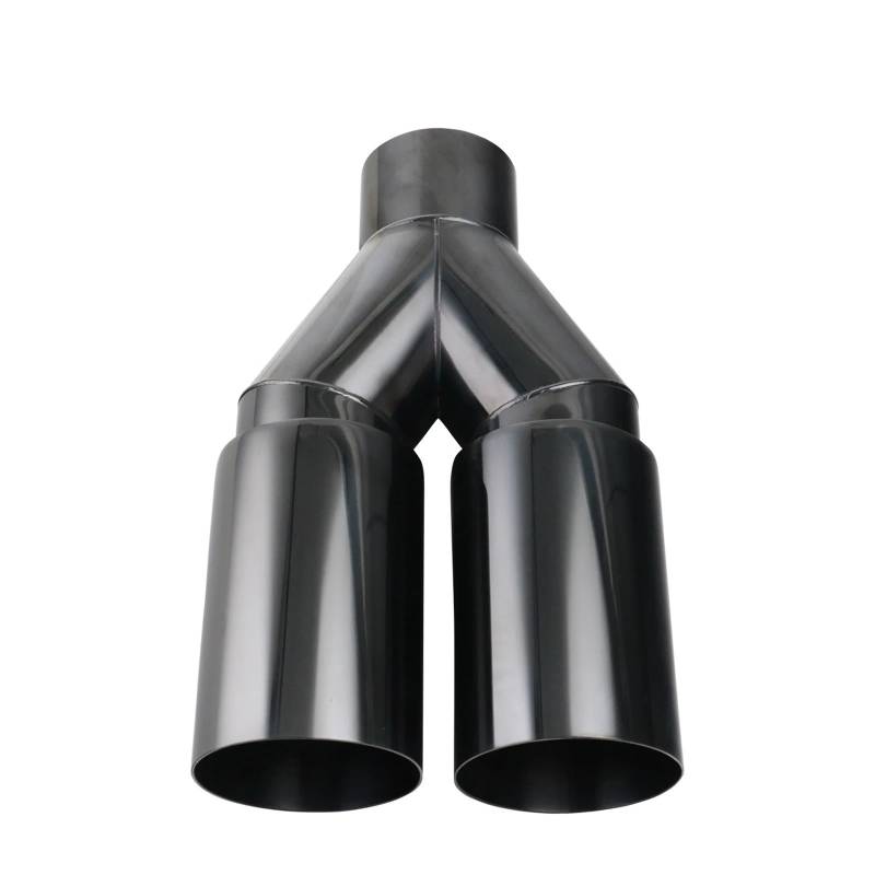 Endrohr Auspuffspitze Aus Edelstahl Einlagig 63 Mm Einlass Gerader Schnitt 76 Mm Auslass Schalldämpfer-Endrohr Endspitze Schalldämpferblende(H0EQ20111) von IMMLSX