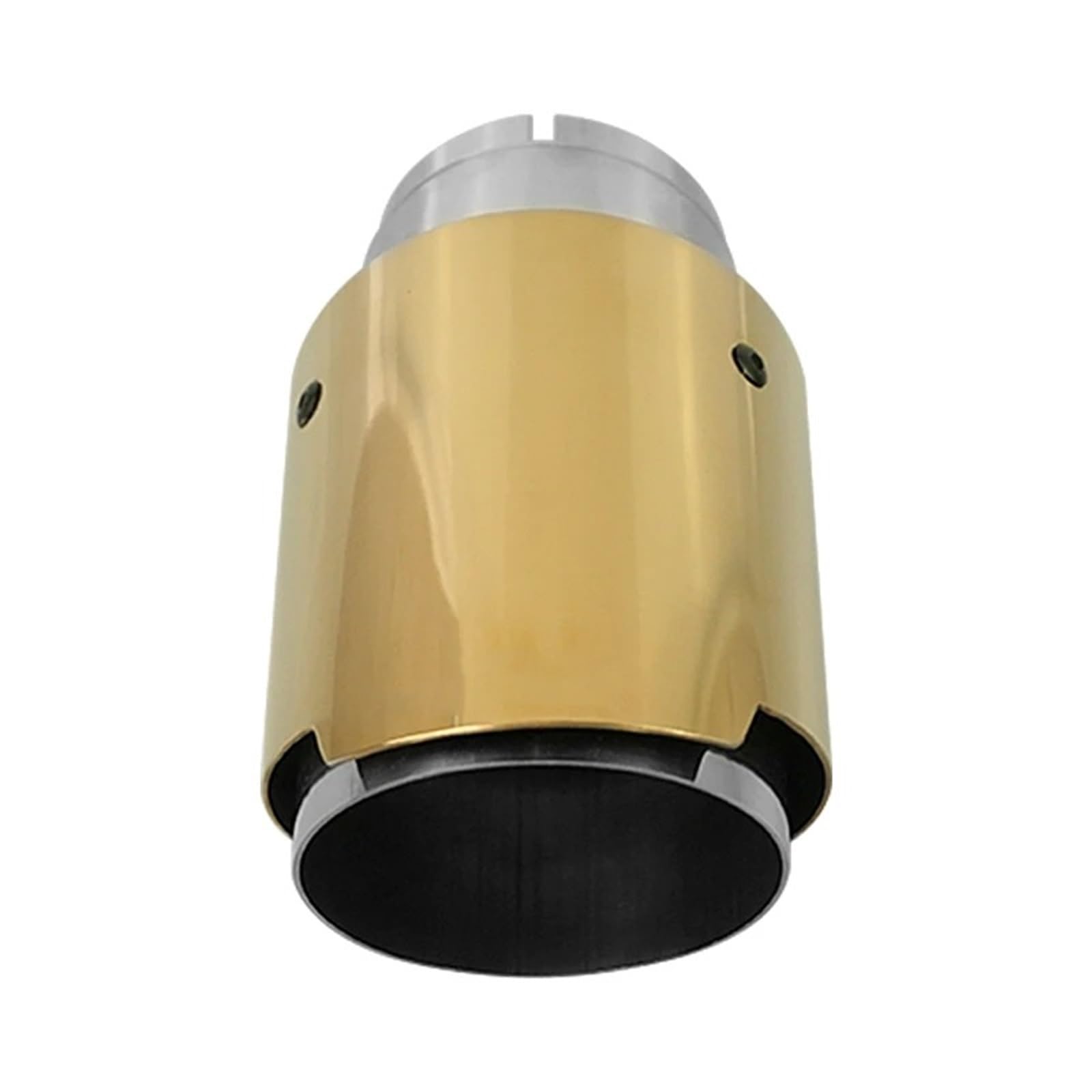 Endrohr Für Autozubehör Ändern Universal Schalldämpfer Rohr Schwanz Spitze 1 Pc Gold Platte Edelstahl Auspuffrohr Schalldämpferblende(In73-Out101mm) von IMMLSX