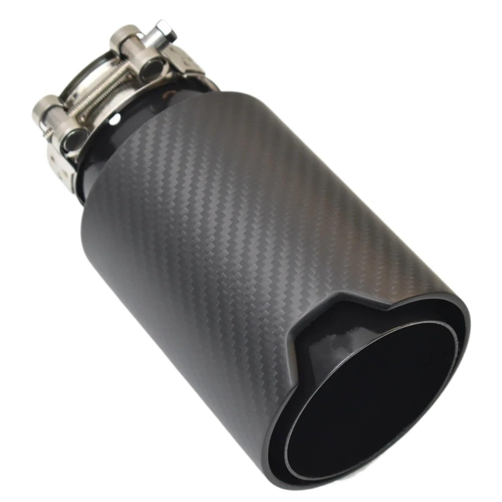 Endrohr Für E46 F30 Xf 1pc Mattschwarz Carbonfaser Edelstahl Auspuff Schalldämpfer Autoteile Nachrüstspitze Schwanzteile Schalldämpferblende(73MM IN- 93MM Out) von IMMLSX