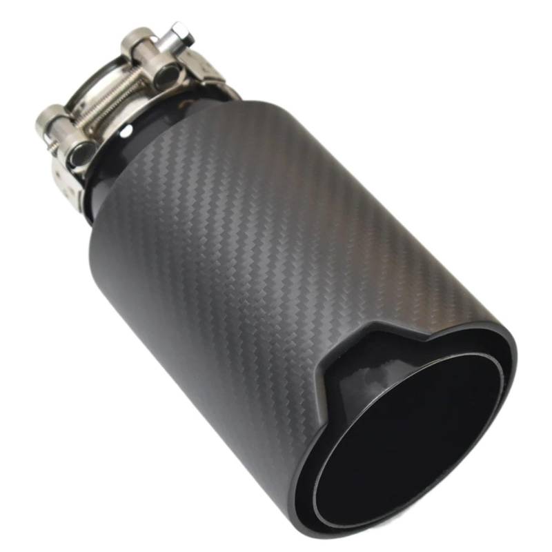Endrohr Für E46 F30 Xf 1pc Mattschwarz Carbonfaser Edelstahl Auspuff Schalldämpfer Autoteile Nachrüstspitze Schwanzteile Schalldämpferblende(73MM IN- 93MM Out) von IMMLSX