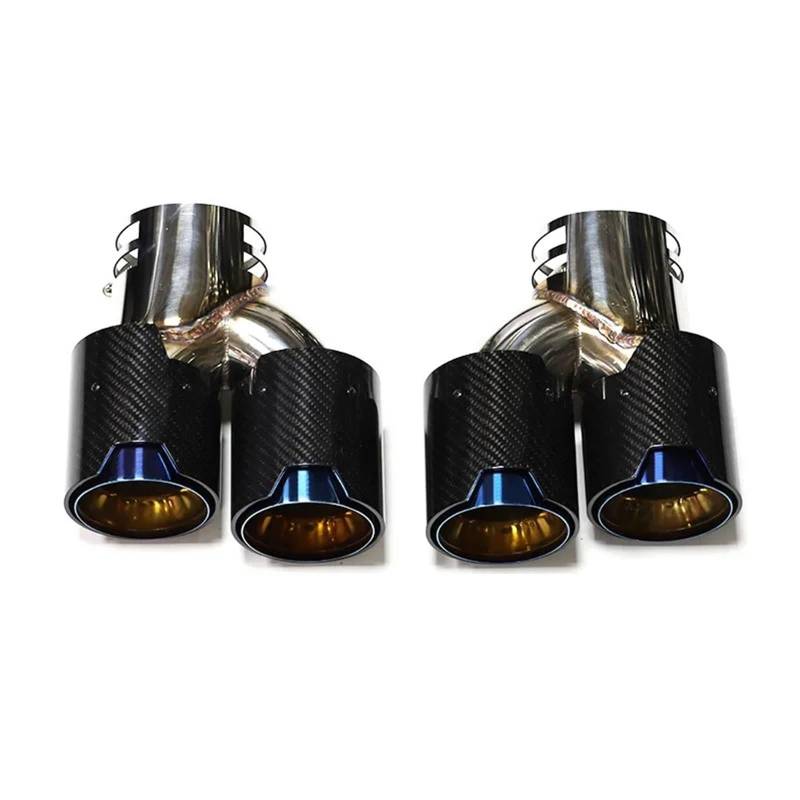 Endrohr Für G42 M240i 2020 2021 2022 2023 Clamp Ersatz Dual Leistung Schalldämpfer Spitze Endrohr Düse Auto Quad Auspuff Spitze Schalldämpferblende(C F D) von IMMLSX