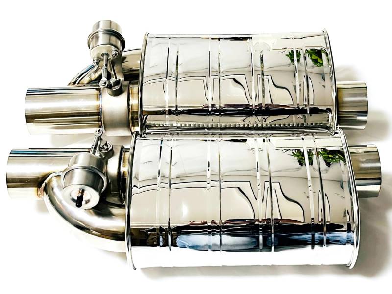 Endrohr Für General Für Motors Vakuum-Auspuffventil-Schalldämpfer Doppelfernbedienung Linke Und Rechte Luftpumpe 51 Mm/63 Mm/76 Mm Modifiziertes Auspuffrohr Schalldämpferblende(A Piar 76MM) von IMMLSX
